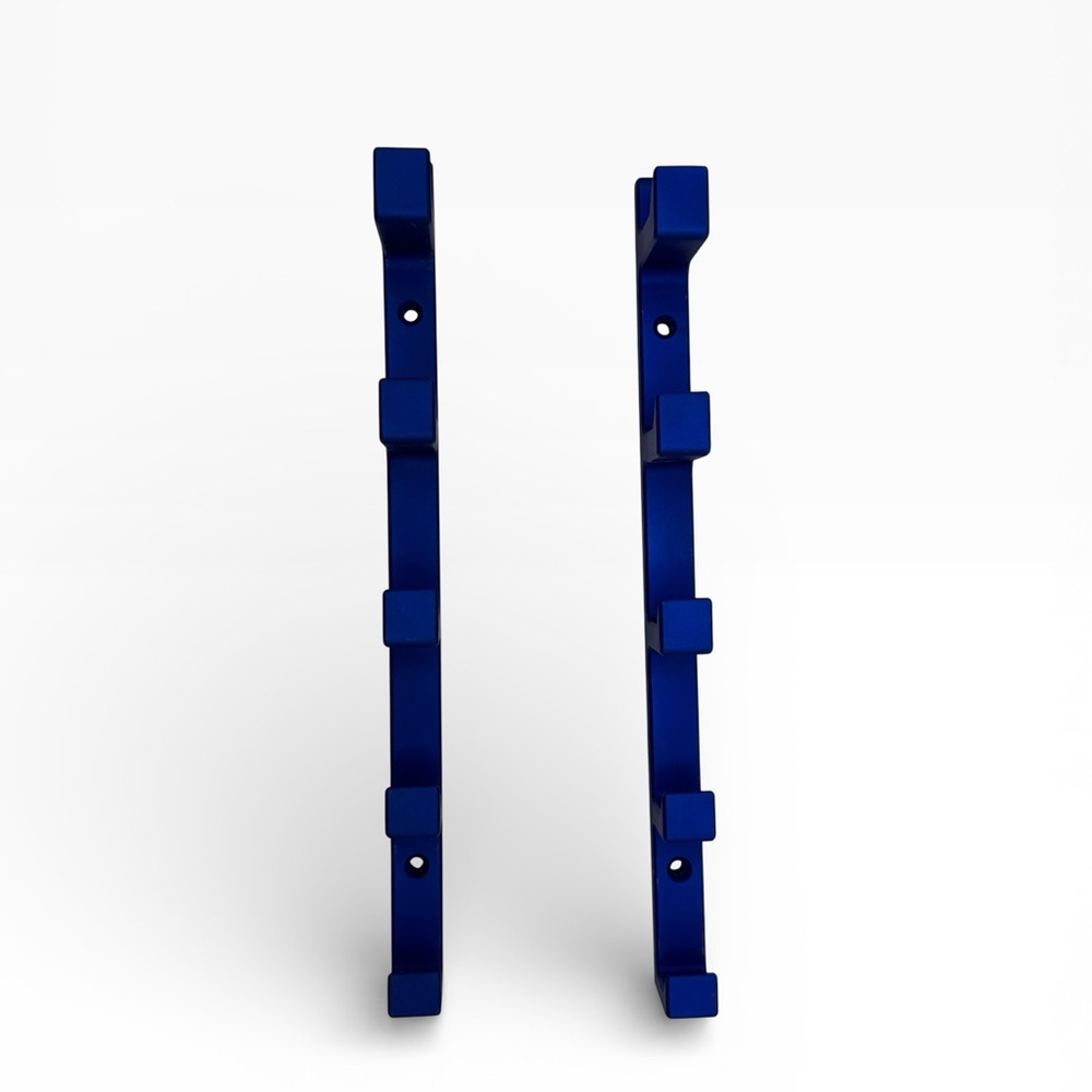 Two Wall Rack Hooks Blue Cast Iron - Picture 2 of 16